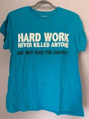 Bluenotes Blue Funny Graphic Shirt Ladies Size Medium